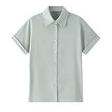 Photo Gallery xwhzzgx camicia da lavoro in satin bianco con maniche corte per donne-blue08-l Photo Gallery xwhzzgx camicia da lavoro in satin bianco con maniche corte per donne-blue08-l