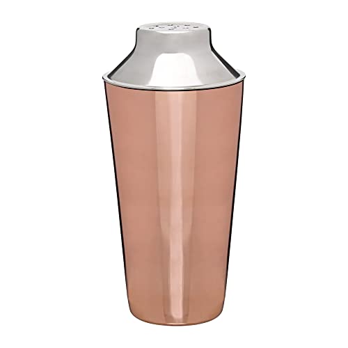 Mimo Style Coqueteleira Inox na Cor Bronze, Com Coador e Capacidade Para 750 ml, à Prova de Vazament