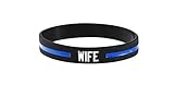 Forge Thin Blue Line Police Officer Awareness Silicone Band 7.5