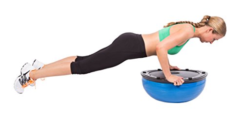 Balance Ball Sportplus Halbkugel mit Trainingsbändern für Fitness