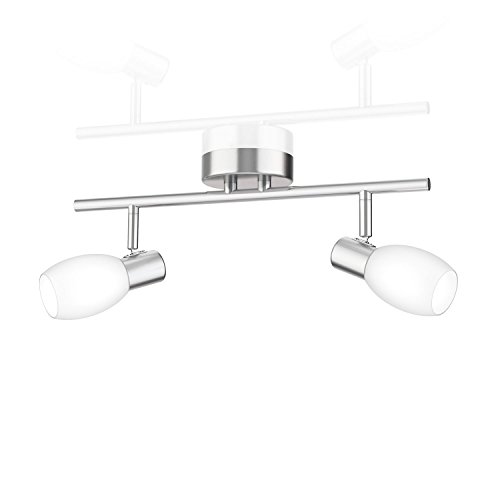 Preisvergleich Produktbild ledscom.de Deckenleuchte LUPI, zweiflammig, E14, Chrom matt