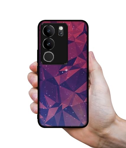 Image of Bad Color Shape Design Premium 2D Printed Metal Back Case Cover for Vivo V29 5G / V29 Pro 5G