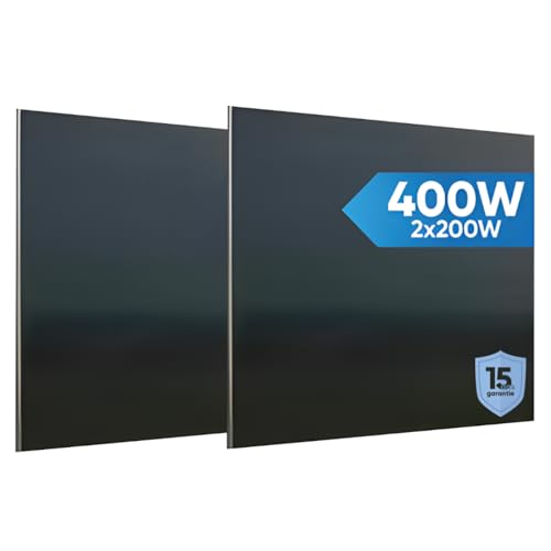 Panneau Solaire en Kit Plug and Play Balcon - 400W - Panneaux Monocristallins avec Micro Onduleur EV500 - Montage Rapide 30 Minutes - Application Tuya -...