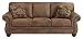 Signature Design by Ashley - Larkinhurst Queen Size Faux Weathered Leather Traditional Sleeper Sofa, Earth