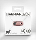 El dispositivo es recargable Tickless Mini Dog – Repelente ultrasónico, Natural, Libre de químicos y pulgas – Rosegold