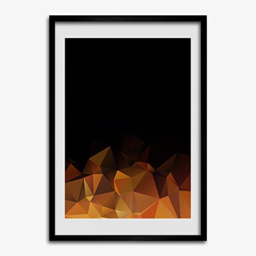 Cadre MDF 50x70 cm moderne Tulup avec affiche de triangles abstraits pour décoration murale