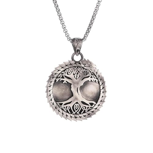 Collier Arbre de Vie vintage pour homme et femme pendentif punk