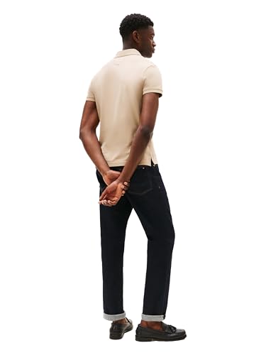 Image of Tommy Hilfiger Men's Short Sleeve Polo Shirts in Slim Fit with Stretch and Organic Pique Cotton