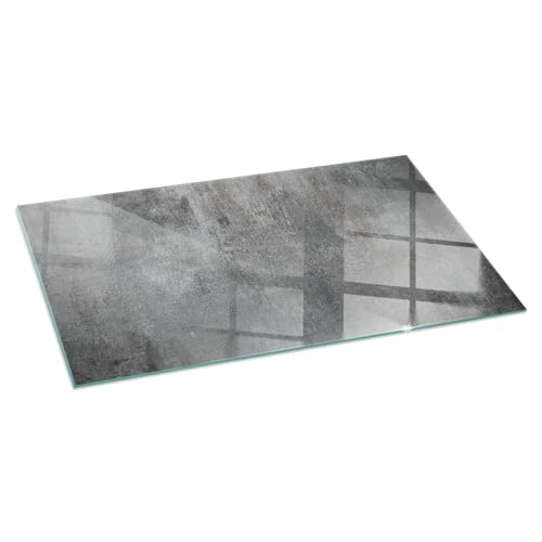 Plaque de cheminée 120x60 cm rectangulaire avec base de foyer à texture brute