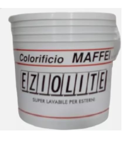 Generico EZIOLITE PITTURA MURALE BIANCO SUPER LAVABILE PER INTERNO ESTERNO (bianco, 16 Litri)