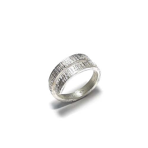 Bague ouverte en argent massif ciselé, la solution pour les doigts sensibles