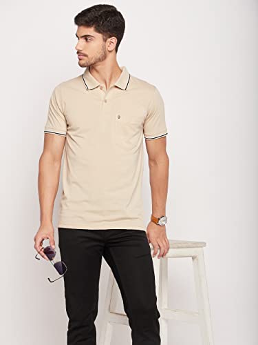 Image of UNIBERRY Men's Cotton Half Sleeves Solid Polo Neck T-shirt-MT4-BG 4XL