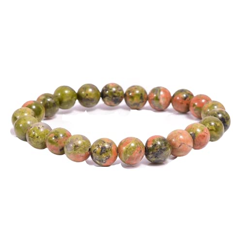 Bracelet unakite naturelle qui soulage le stress et apporte la protection
