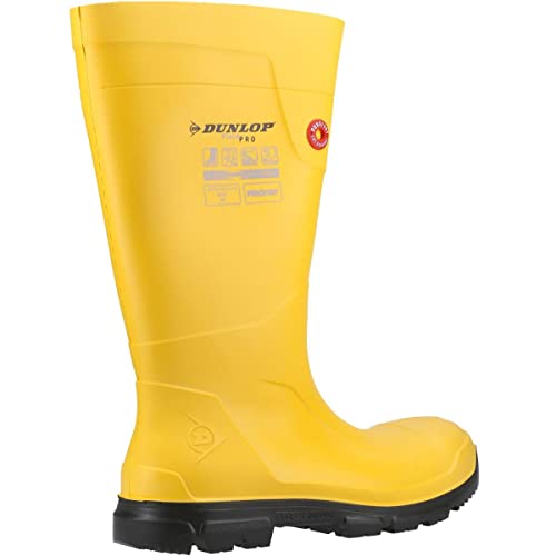 Image of DUNLOP Purofort FieldPRO Full Safety Wellington Yellow /Black UK 5 Yellow /Black