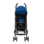 Graco TraveLite Buggy, leicht, klein zusammenklappbar, mit Liegeposition, stufenlos verstellbare Rückenlehne, Tragegriff, ideal als Reisebuggy, ab Geburt bis 15 kg, Kinderwagen Buggy blau, Caspian