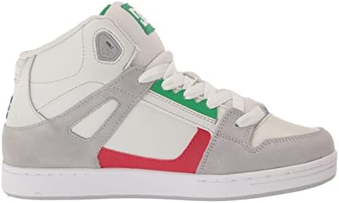 DC Boy's Pure High-Top Hi Cupsole Shoe Skate, Grey/Grey/Green, 10.5 Big Kid | Image 5