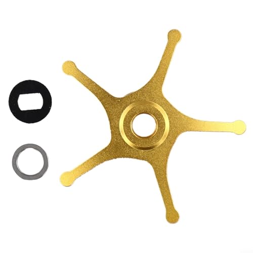 Solaughguy 62 mm para mango de arrastre de cinco estrellas para ABU BF7 BF8 ib7 ib8 Baitcasting carrete de pesca pieza de repuesto para la serie Zenon, negro (mano derecha dorada)