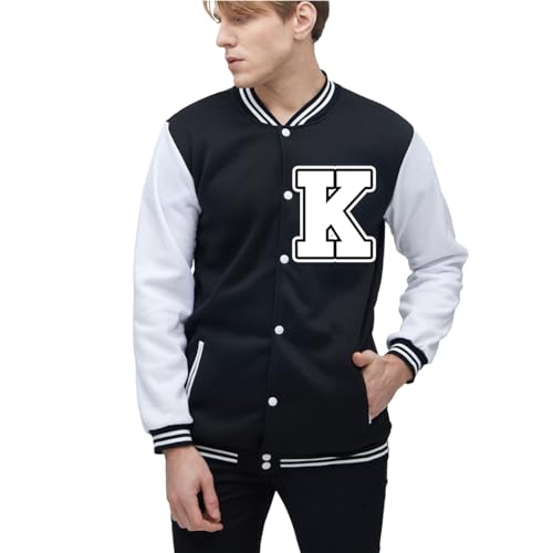 Image of Yuji Itadori Mens Varsity Jacket Baseball Letterman Bomber Jacket Fleece Long Sleeve Coat Casual Clothing XXS-3XL