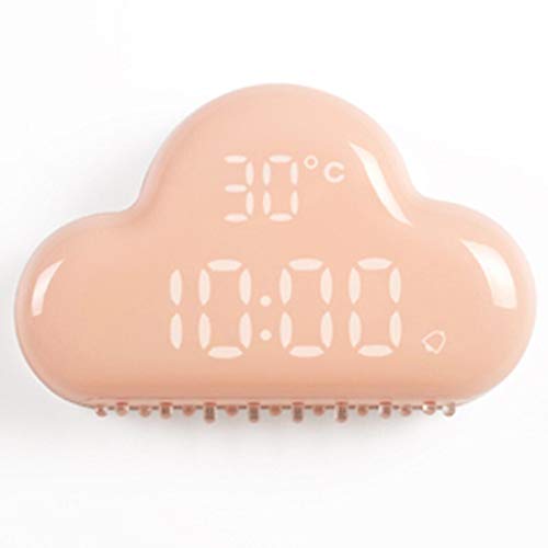 Preisvergleich Produktbild CattleBie Tragbare Mini-LED-Wolke kreative kleinen Wecker Lademultifunktions Adsorbierbare Schüler Muten Thermometer Elektronische Uhr Luminous Led (Color : Rosa)