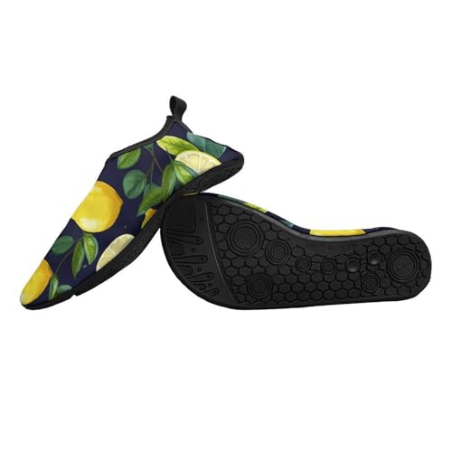 Water Shoes for Women Men Swim Beach Shoes Quick Dry Barefoot Aqua Shoes Lemon Fruit Sport Shoes Hiking Shoes2