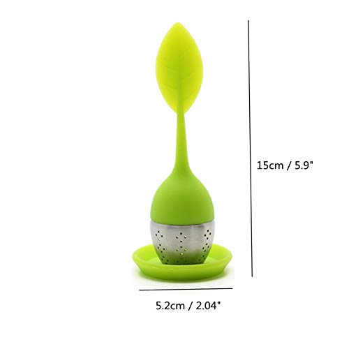 Beetoo Tea Infuser Filter, Silicone Handle Loose Tea Infuser Tea Strainer, Stainless Steel Tea Ball Strainer With Leaf Shaped For Tea Cups, Mugs, Teapots (Random Color) #TOP1