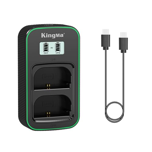 Cargador tipo C doble con pantalla LCD para baterías de cámaras EOS R6 R7 y R5C