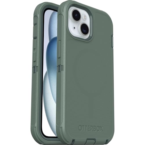OtterBox Defender Series MagSafe Hülle für iPhone 16e, 15, 14, 13, stoßfest, sturzsicher, extrem robust, Schutzhülle, 7X getestet nach Militärstandard, Grün