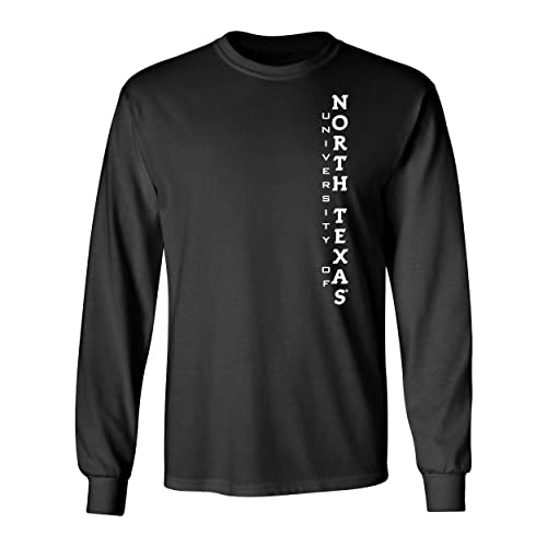 CornBorn North Texas Mean Green Mens Apparel - Long Sleeve Vert University of North Texas - Black - Large