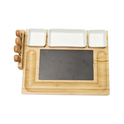 STOBAZA Cutting Board for Cheese Marble Charcuterie Board Home Cheese Plate Elegant Stain Resistant Easy to Clean