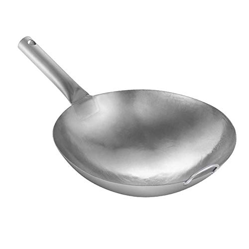 CTCOIJRN Edelstahl-Wok 30, 36 cm, antihaftbeschichtet, Gasherd, Induktionsherd, Universalgriffe, A 32 cm(A,30cm) CTCOIJRN Edelstahl-Wok 30, 36 cm, antihaftbeschichtet, Gasherd, Induktionsherd, Universalgriffe, A 32 cm(A,30cm)