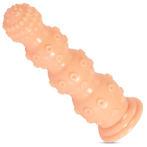 BDSMAGE Analplug mit Saugnapf, Monster Tentakel Dildo Analdildo Buttplug Analkugeln Fisting Plugs Sexspielzeug, Anal Expander Anal Bead erotisches Spielzeug für Frauen Männer extrem Sex (Hautfarbe, S)