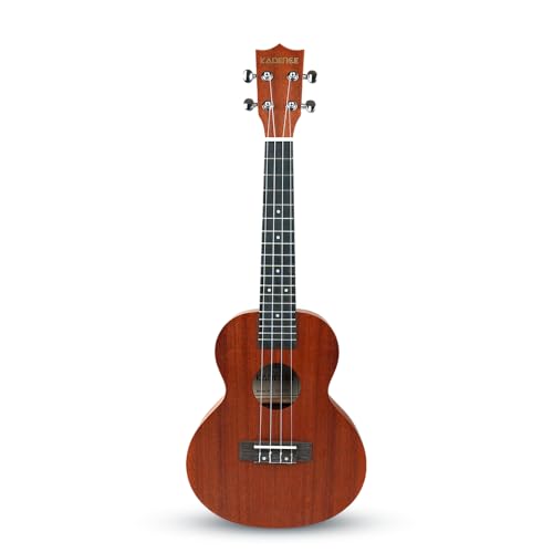 Image of Kadence UKC03B Concert 25 inch Big Belly Acoustic Ukulele for Enhanced Bass | Mahogany Wood | Comes with Bag | Includes Learning Course | Brown
