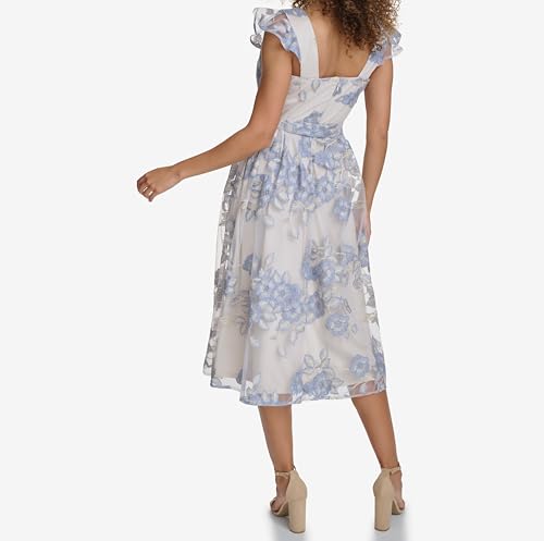 Image of Kensie Women's Cap Sleeve Tie Wasit Midi Dress