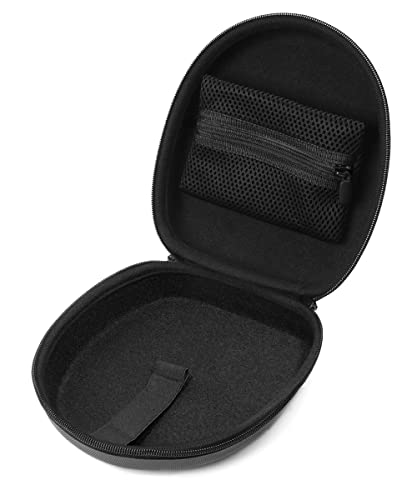 Headset Case for VXI BlueParrott B450-XT, B450-XT -204010-C, B350-XT, B250-XTS, C400-XT, Mesh Pocket for Cable, Amplifier and Other Accessories, Detachable Wrist Strap for Easy Carry, Black