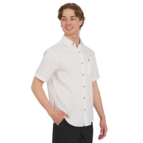Quiksilver Men's Premium Cotton Woven Short Sleeve Button Up Casual Shirt3
