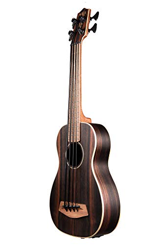 KALA Ukulélé U-BASS en ébène rayé (UBASS-EBY-FS) Naturel - Les Beatles, Paul McCartney, John Lennon, RIngo Starr, George Harrison KALA Ukulélé U-BASS en ébène rayé (UBASS-EBY-FS) Naturel – Image 4