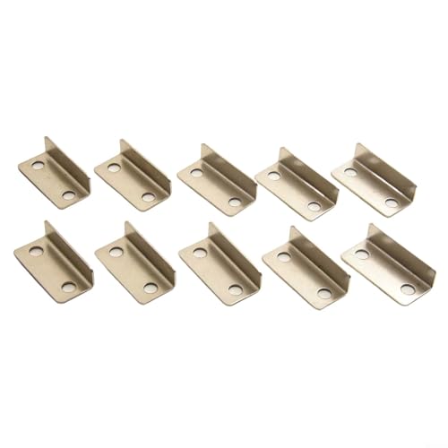 Juego de 10 soportes de metal en forma de L, soportes flotantes de acero resistente para cocina, jardín, estantería e instalación de pared externa