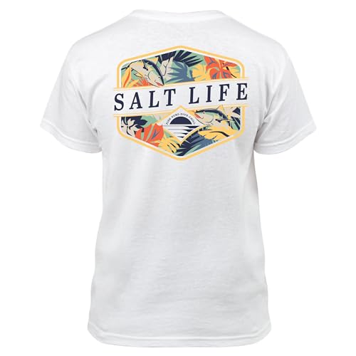 Salt Life Unisex-Child Retro Tropical Youth Short Sleeve Tee