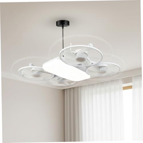 Ventilateur de plafond avec éclairage LED E27 blanc et télécommande