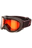 100% UV-A, -B und -C-Schutz ALPINA Skibrille Freespirit DH, Black-BlackRed, OneSize