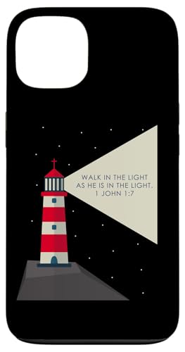 Walk in The Light – 1 John 1:7 Christian Faith Bible Verse Custodia per iPhone 13