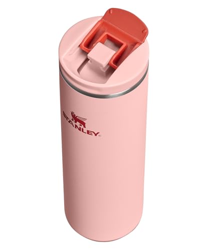 Image of STANLEY Transit FlipTop Mug | Leakproof Coffee Travel Cup | Vacuum Insulated Stainless Steel | Stays Hot or Cold for Hours | BPA-Free | 16 oz | Peach Rose