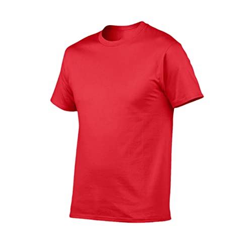T-shirt été homme en coton rouge taille M pour look décontracté
