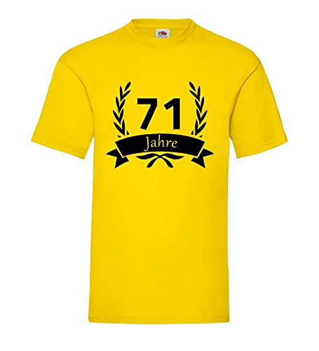 T-shirt homme 71 ans avec couronne de laurier cadeau