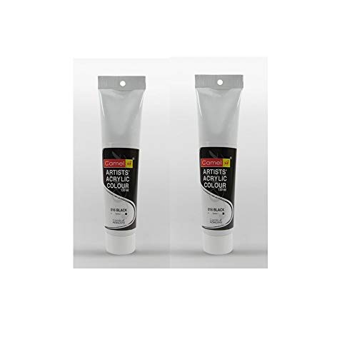 Camlin Kokuyo Artist Acrylic Colour Tubes 120ml Black 016