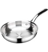 Panelas de indução de cozinha Duxtop de aço inoxidável triplamente revestidas, 25 cm