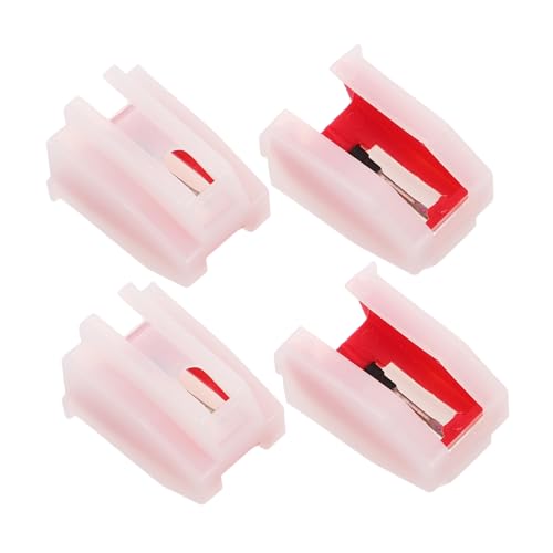 HEMOTON Phonograph Turntable Record Needle Replacement 4pcs Plastic Stylus for