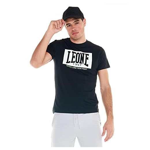 LEONE - Camiseta deportiva fluorescente para hombre, Black (09), Small
