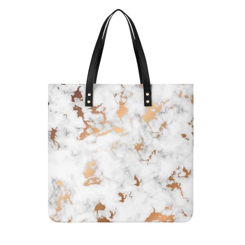 Bille blanche et dorée femmes sac à main shopper grand sac à bandoulière grand format