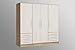 AVANTI TRENDSTORE - Felippo - Armadio ad ante battente con 4 ante e 6 cassetti, all'interno ripiani e un appendiabiti. Laminato quercia sonoma/bianco Dimensioni LAP 206,5x200x60 cm